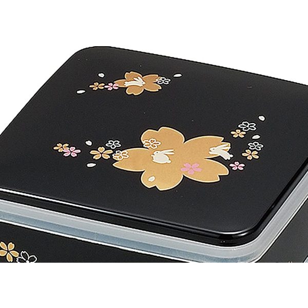 5.0 Three Tier Heavy Black Flower Rabbit Seal with Lid Online - Image 3
