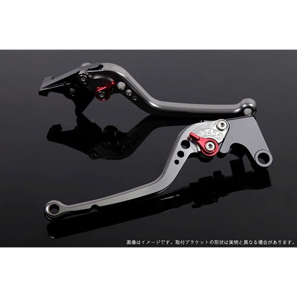 SSK Long Adjust Lever Clutch & Brake Set Lever Body: Titanium Adjust: Red Ninja H2 H2R KA0406708-RD Online
